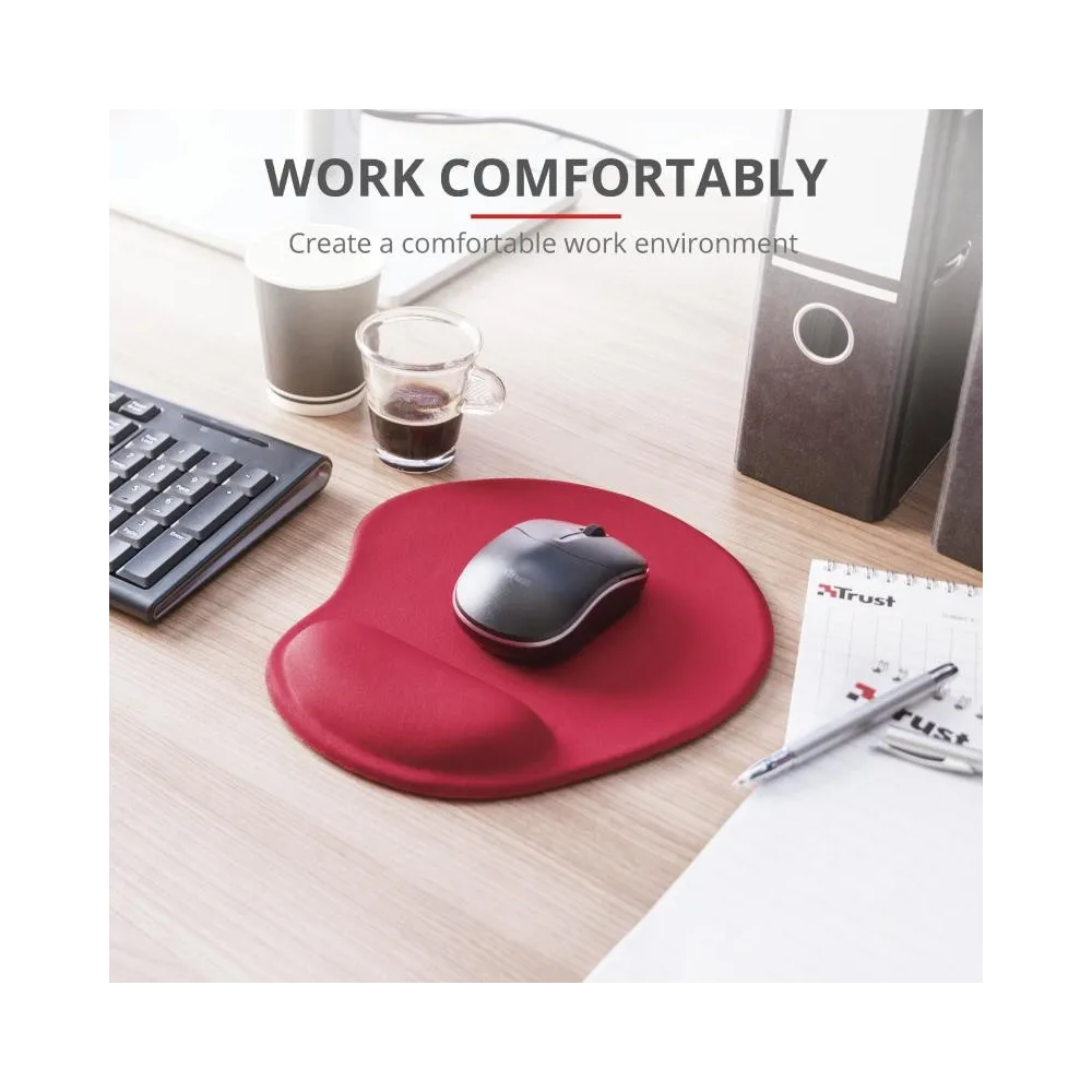 Mouse pad trust bigfoot mouse pad - red  specifications general Trust - 1