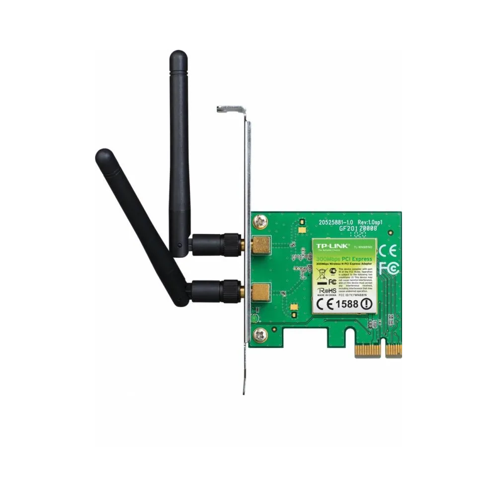 Adaptor wireless tp-link n300 pci-e 2 antene detasabile Tp-link - 1