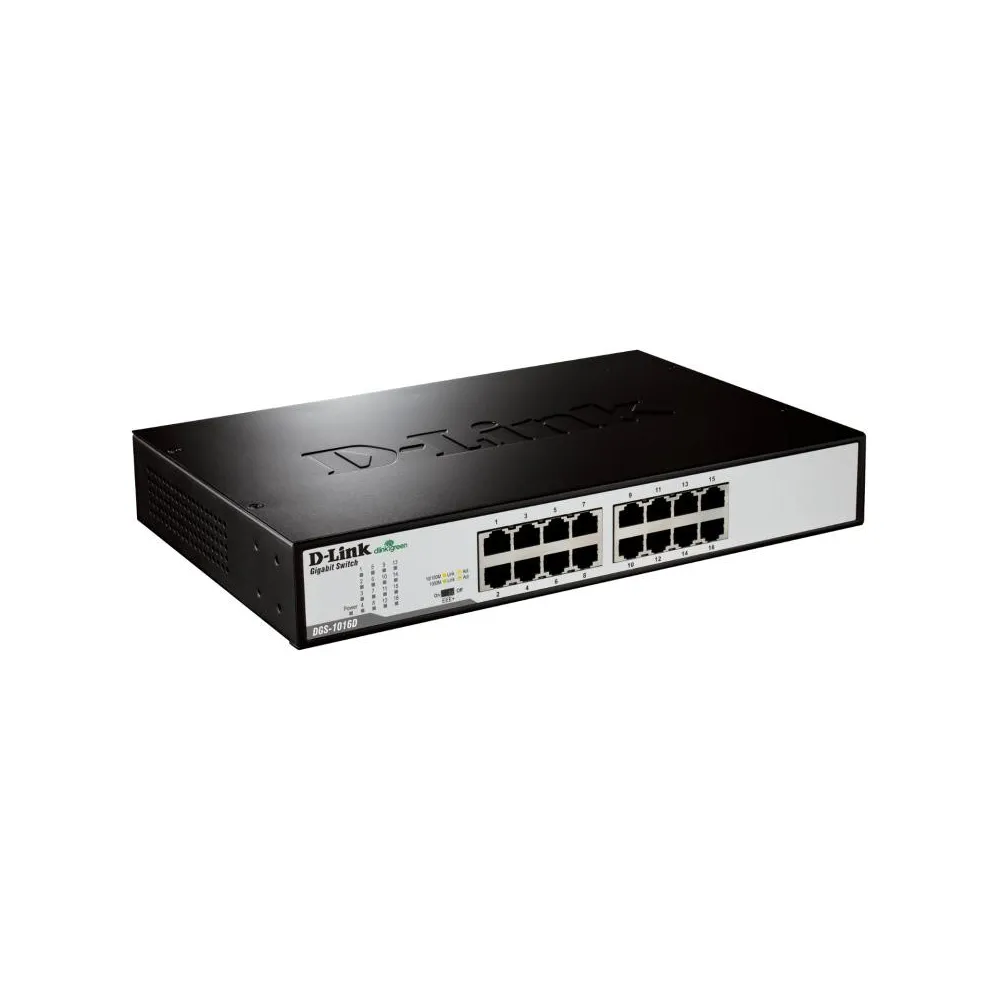 Switch d-link dgs-1016d 16 porturi gigabit capacity 32gbps desktop/rackmount fara D-link - 1