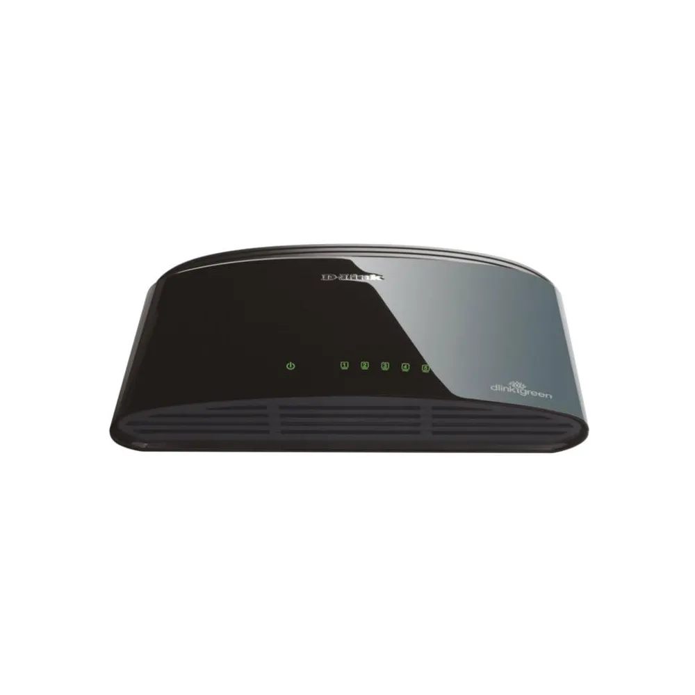 Switch d-link des-1005d 5 porturi 10/100mbps fara management plastic negru D-link - 1