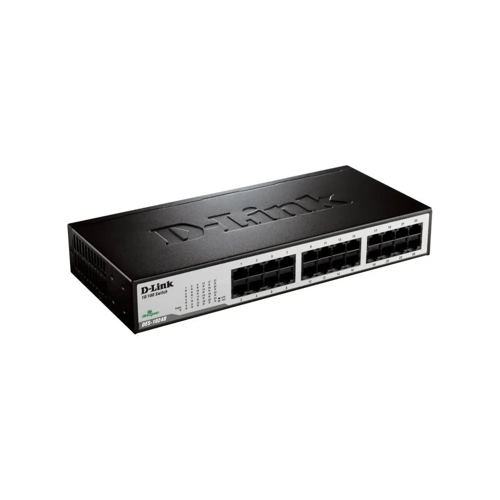 Switch d-link des-1024d 24 porturi 10/100mbps desktop / rackmount fara D-link - 1