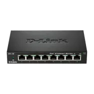 Switch d-link des-108 8 porturi 10/100mbps desktop fara management metal D-link - 1