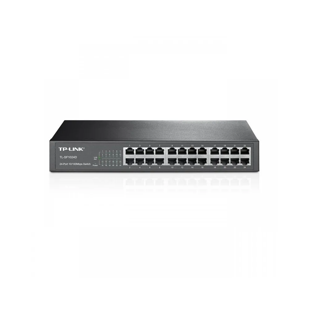 Switch tp-link tl-sf1024d 24 porturi 10/100mbps desktop/ rackmount 13 metal Tp-link - 1