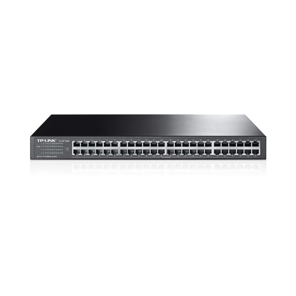 Switch tp-link tl-sf1048 48 porturi 10/100mbps 1u 19 rackmount metal Tp-link - 1
