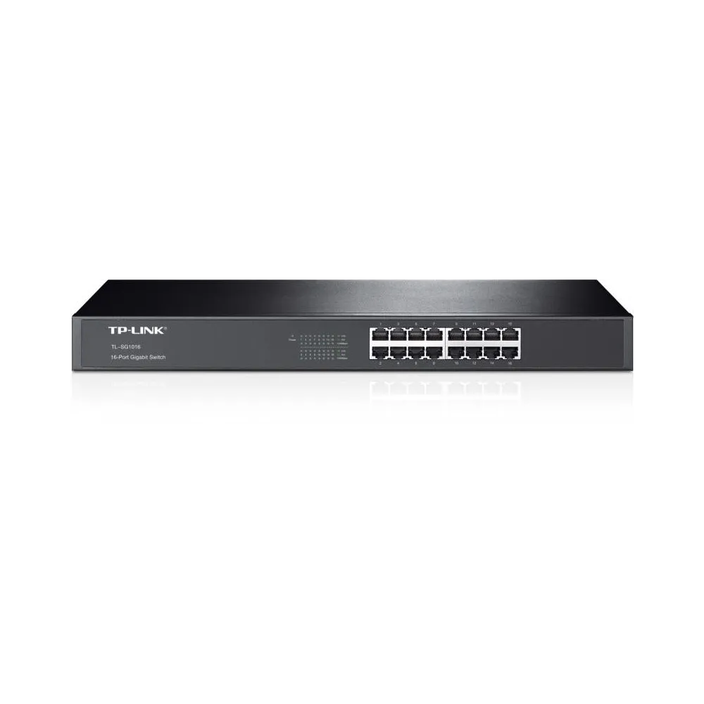 Switch tp-link tl-sg1016 16 porturi gigabit 1u 19 rackmount 32gbps Tp-link - 1