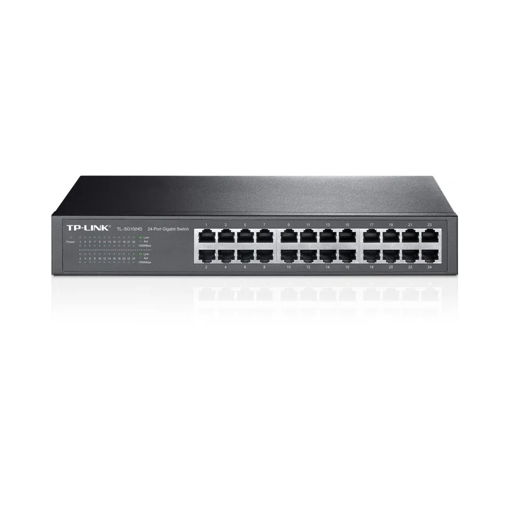 Switch tp-link tl-sg1024d 24 porturi gigabit desktop/ rackmount 13 metal Tp-link - 1