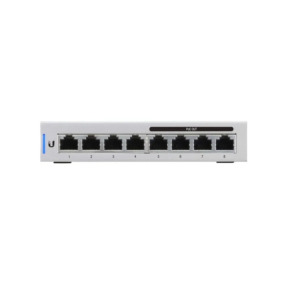 Ubnt us-8 unifi managed gigabit switch us-8 totalnon-blockingthroughput: 8 gbps Ubiquiti - 1