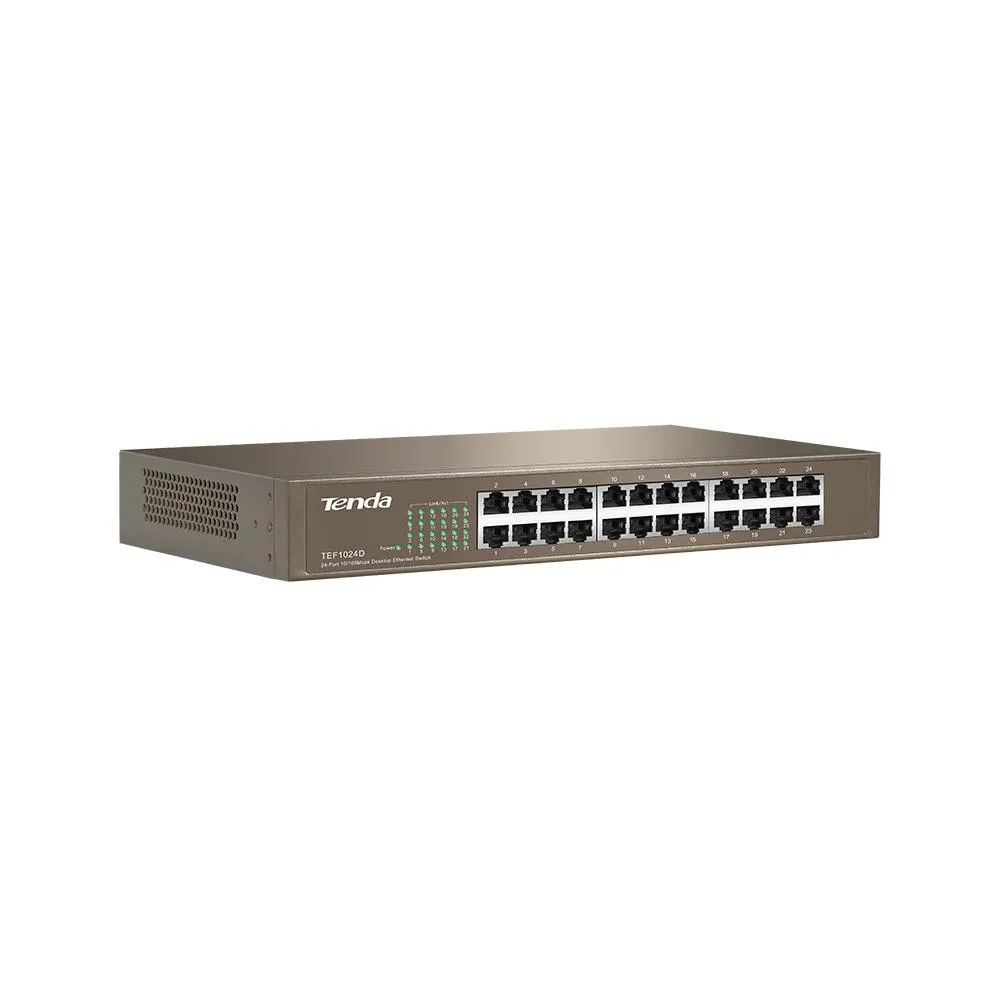 Switch tenda 24-port tef1024d 10/100mbps standard and protocol: ieee 802.3 Tenda - 1