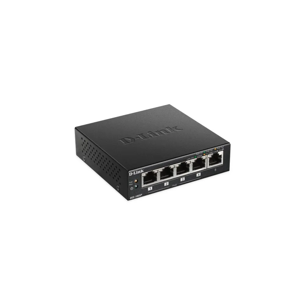 D-link 5-port gigabit metal desktop switch with 4 poe ports D-link - 1