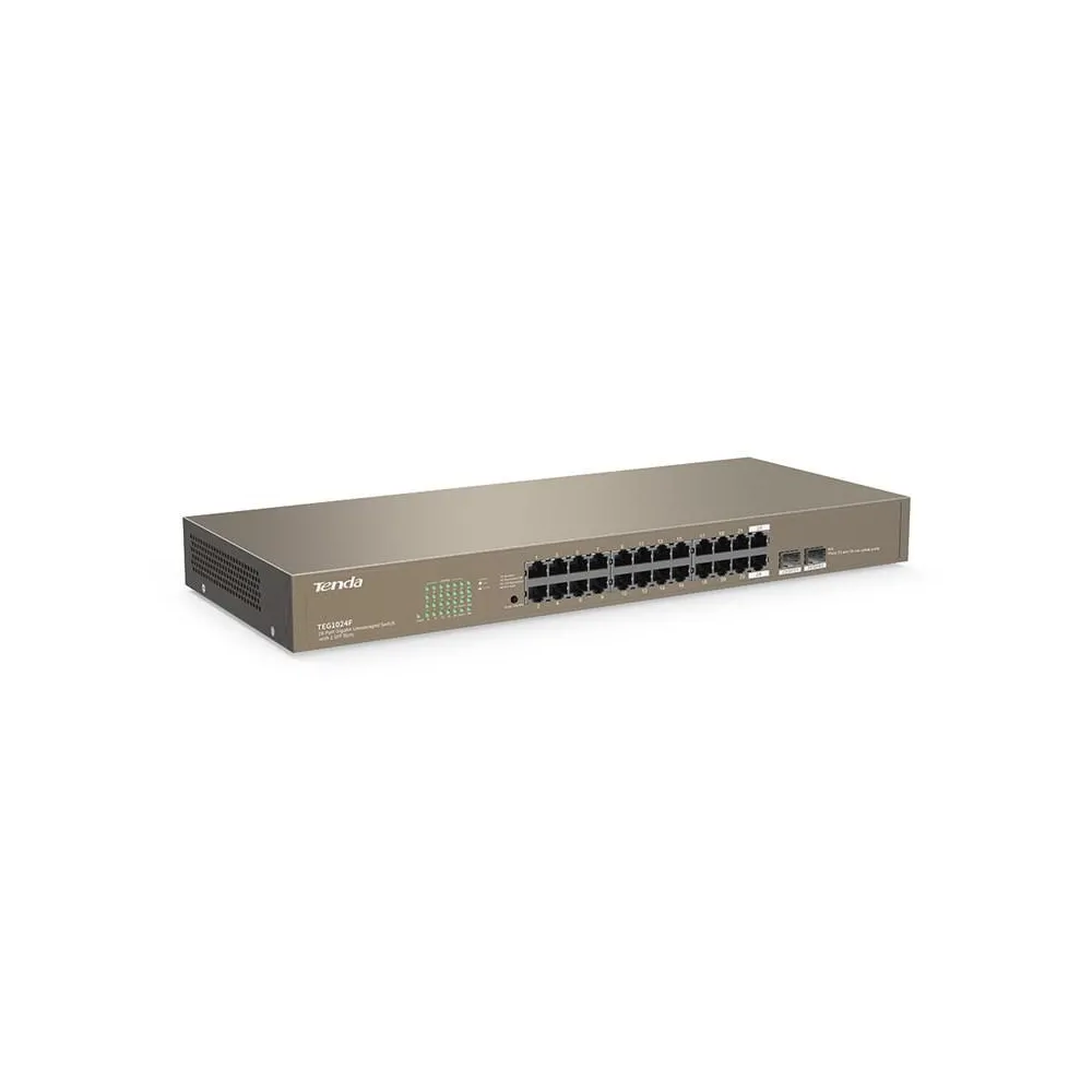 Switch tenda teg1024f 24 gigabit  2 gigabit sfp unmanaged forwarding Tenda - 1