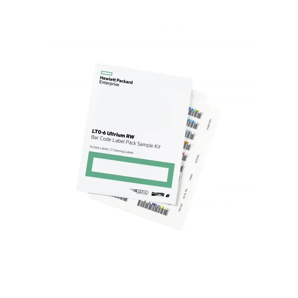 Hpe lto-6 ultrium rw bar code label pack Hpe - 1