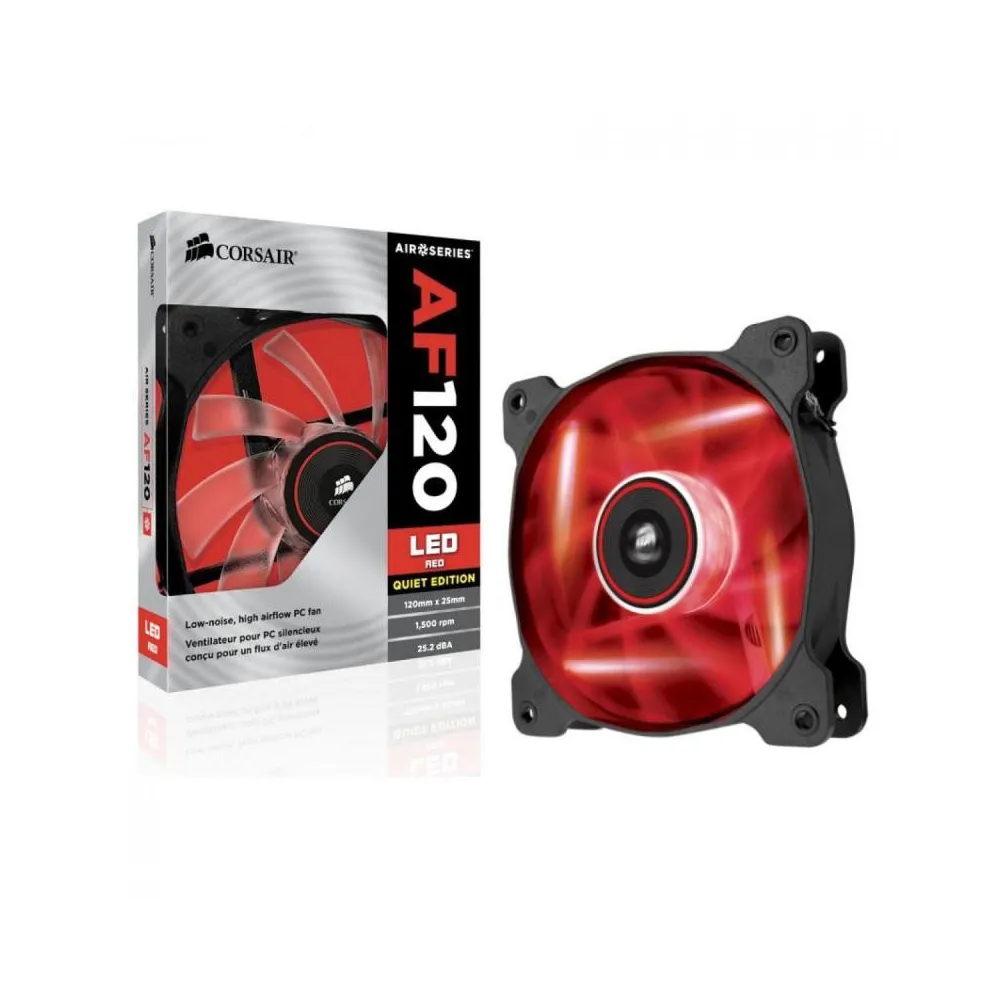 Cooler carcasa corsair af120 led red quiet edition high airflow Corsair - 1