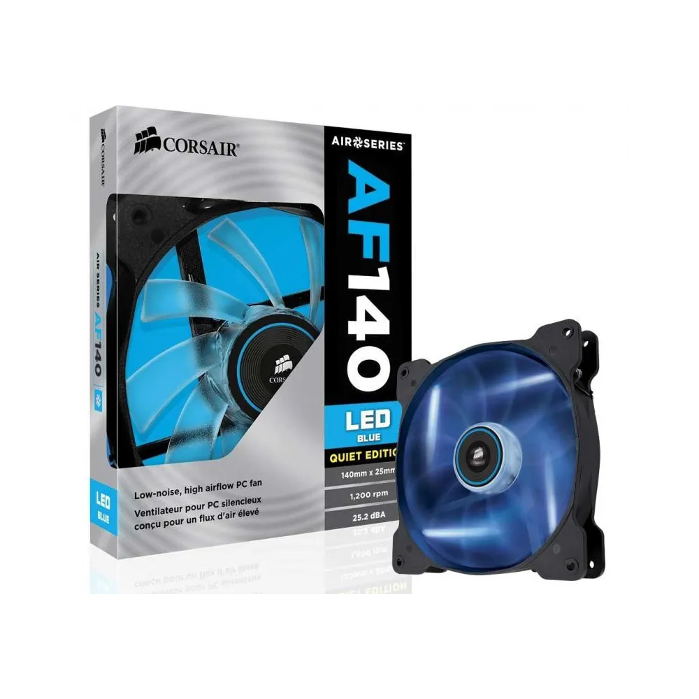 Cooler carcasa corsair af140 led blue quiet edition high airflow Corsair - 1