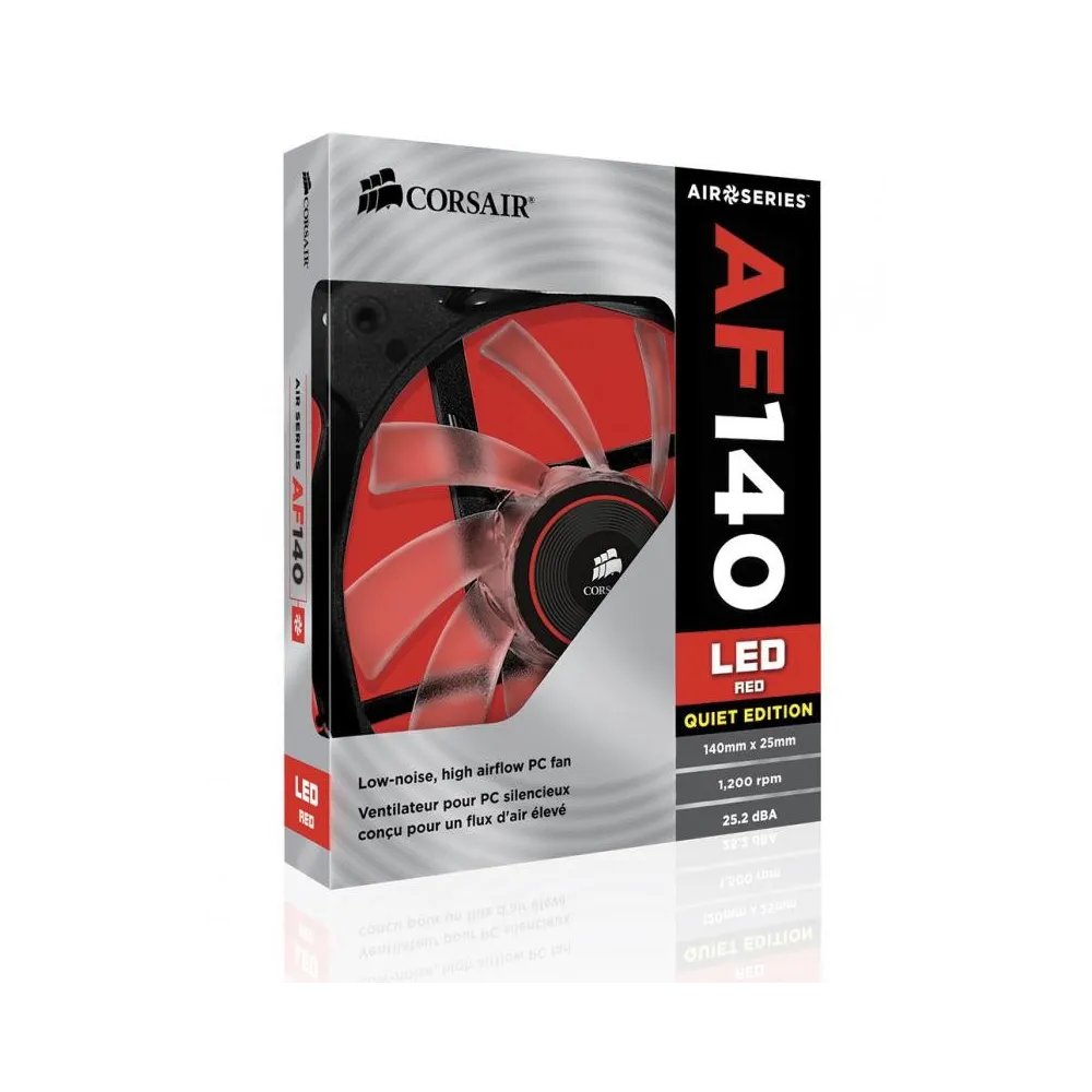 Cooler carcasa corsair af140 led red quiet edition high airflow Corsair - 1