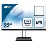 Monitor 21.5" AOC 22V2Q, FHD 1920*1080, 75 Hz, WLED, IPS, 16:9, 5 ms, 250 cd/mp, 1000:1/ 20M:1 Aoc - 1