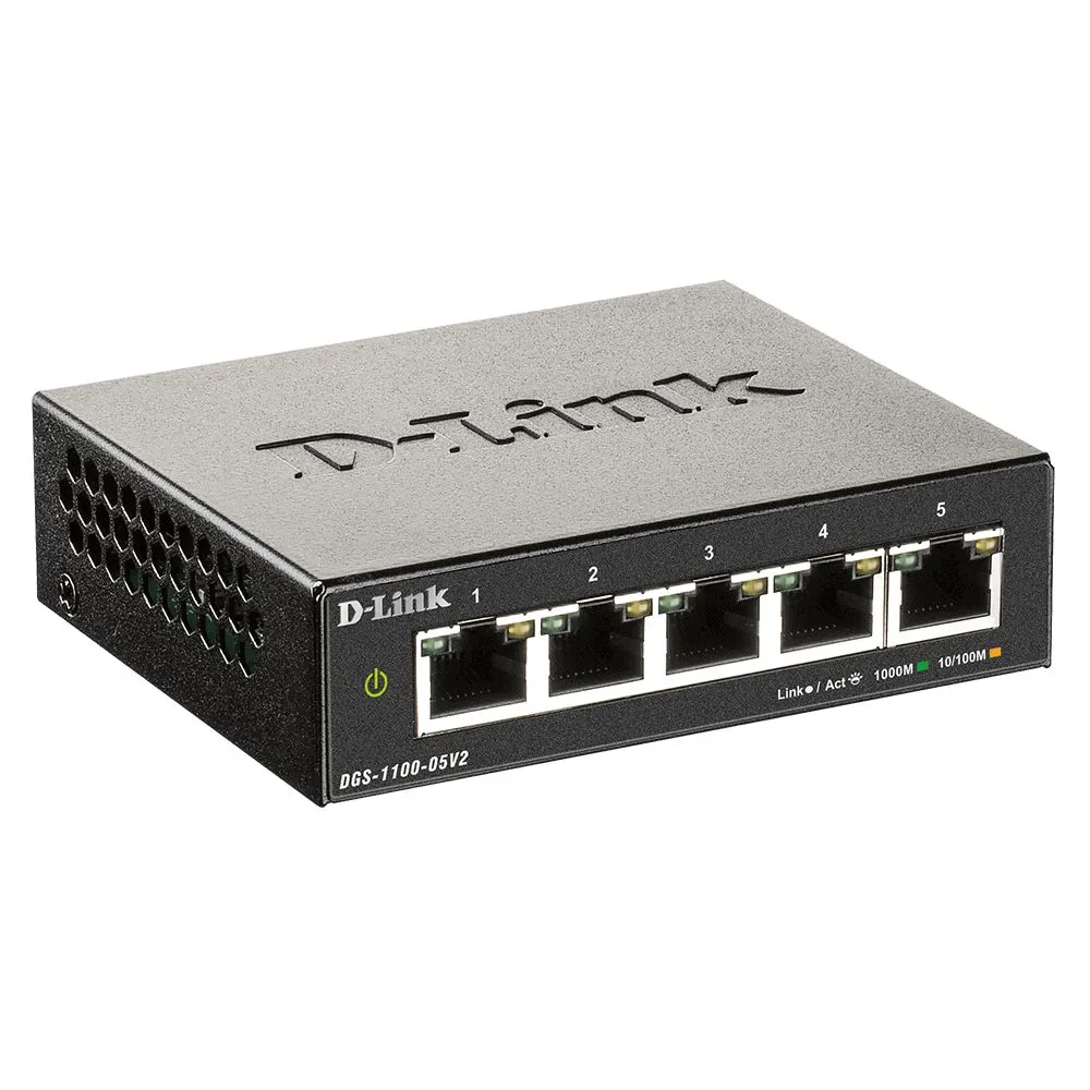 D-Link DGS-1100-05V2 switch-uri Gestionate Gigabit Ethernet (10/100/1000) Negru D-link - 1