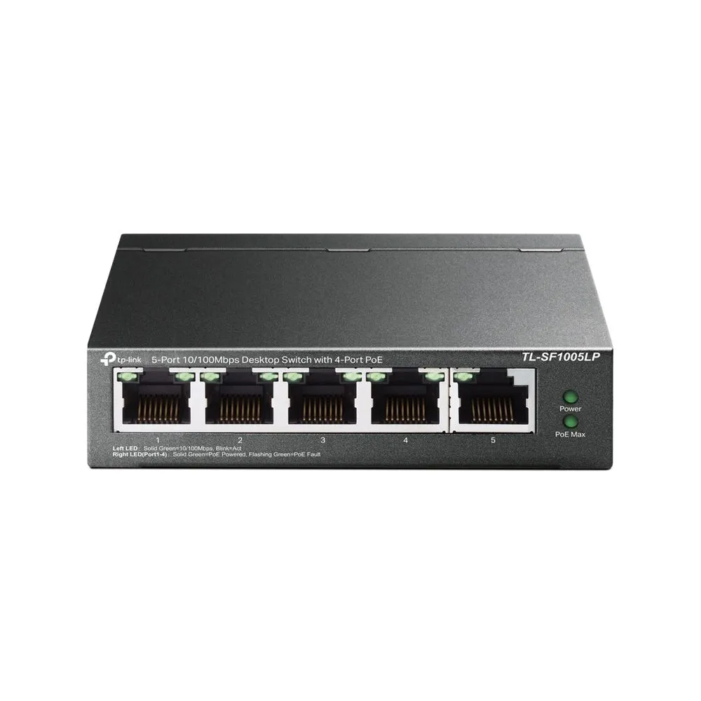 TP-LINK TL-SF1005LP switch-uri Fara management Fast Ethernet (10/100) Power over Ethernet (PoE) Suport Negru Tp-link - 1