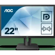 Monitor 21.5" AOC 22E1Q, FHD 1920*1080, 60 Hz, WLED, VA, 16:9, 5 ms, 250 cd/mp, 3000:1/ 20M:1 Aoc - 1