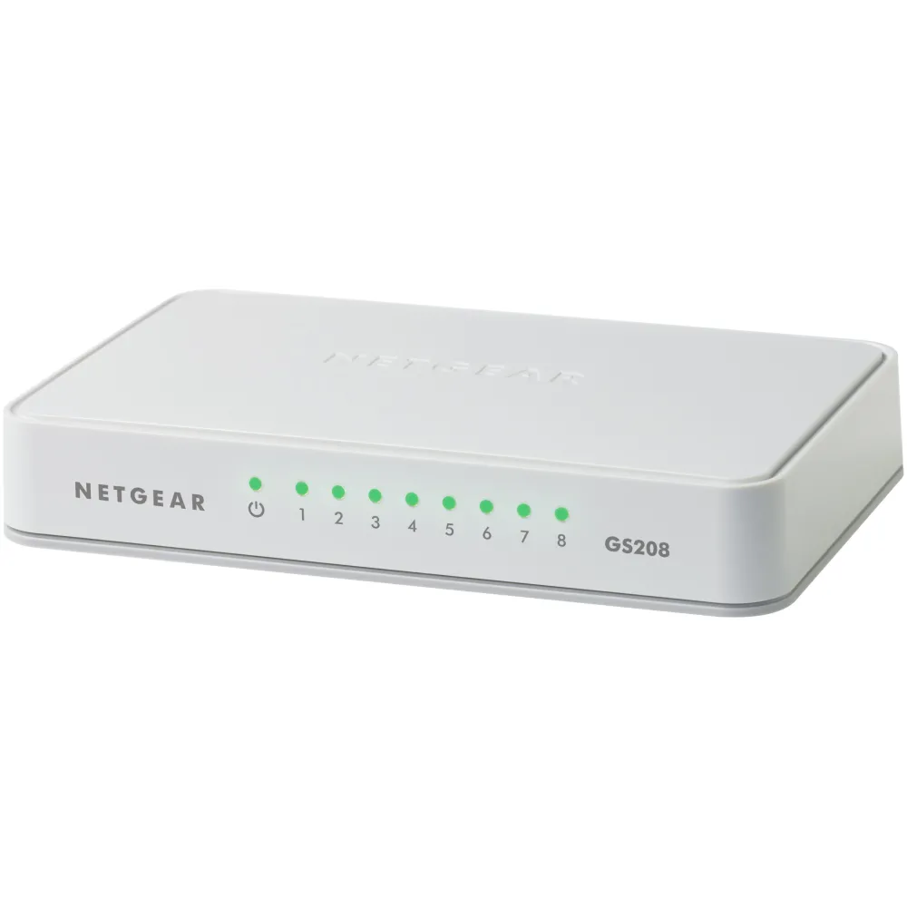 Netgear GS208 Gigabit Ethernet (10/100/1000) Alb Netgear - 1