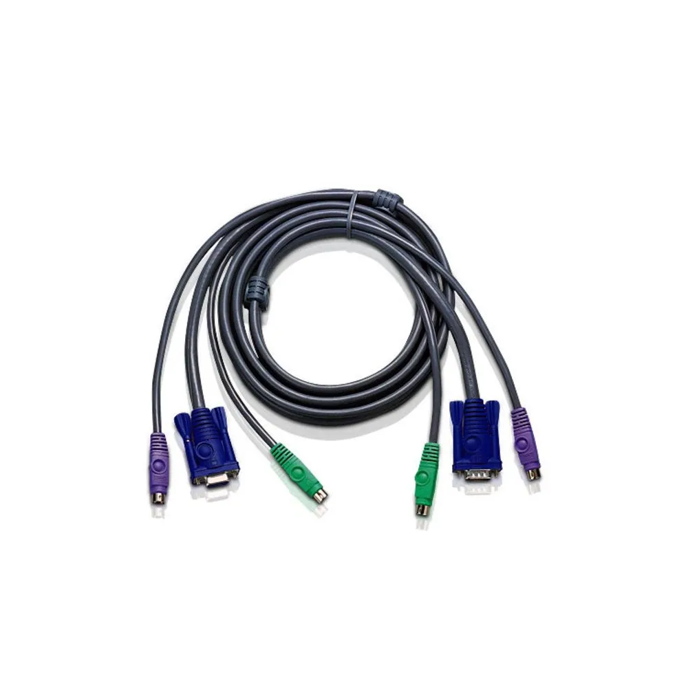 ATEN 10ft PS/2 cabluri KVM Negru 3 m Aten - 1