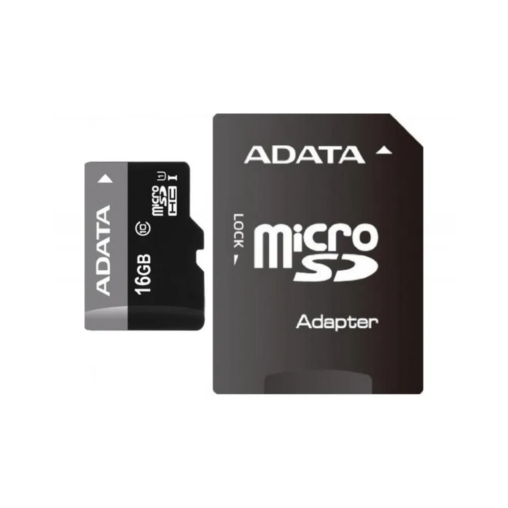 Micro secure digital card adata 16gb ausdh16guicl10-ra1 clasa 10 cu Adata - 1