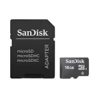 Micro secure digital card sandisk 16gb include adaptor (pentru adaptor) Sandisk - 1