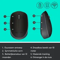 Logitech M171 Wireless Mouse mouse-uri Ambidextru RF fără fir Optice 1000 DPI Logitech - 7