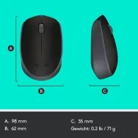 Logitech M171 Wireless Mouse mouse-uri Ambidextru RF fără fir Optice 1000 DPI Logitech - 9