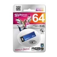 Silicon Power 64GB Touch 835 memorii flash USB 64 Giga Bites USB Tip-A 2.0 Albastru Silicon power - 1