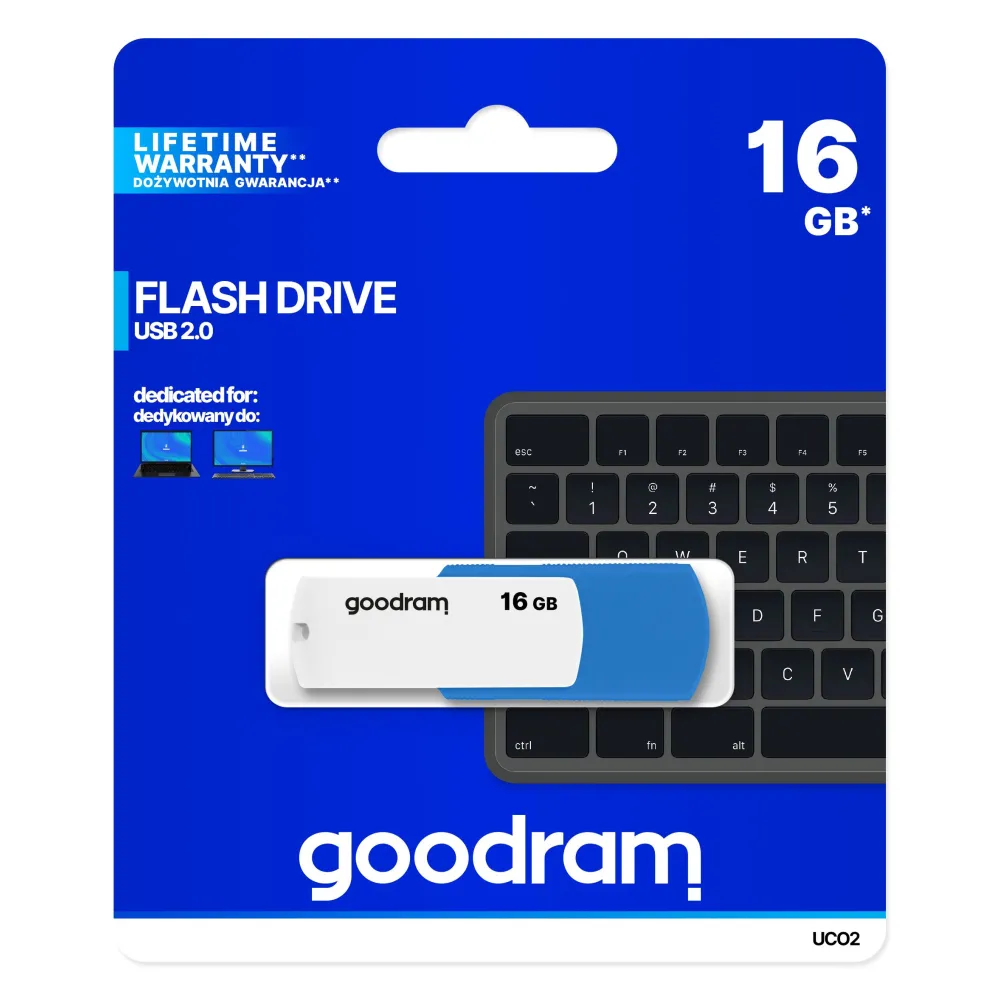 Goodram UCO2 memorii flash USB 16 Giga Bites USB Tip-A 2.0 Albastru, Alb Goodram - 1