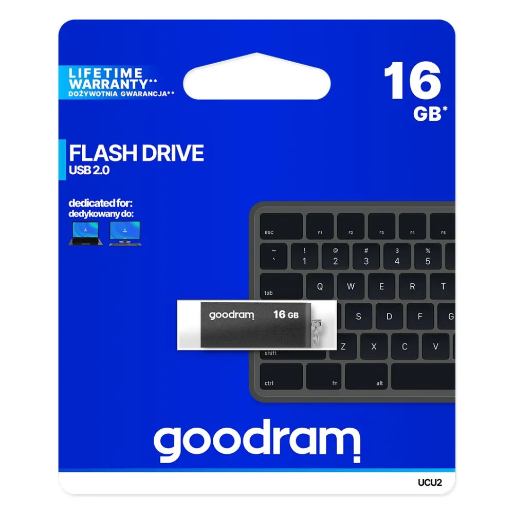 Goodram UCU2 memorii flash USB 16 Giga Bites USB Tip-A 2.0 Negru Goodram - 1