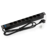 Pdu triton 19‘‘ distribution panel 1u 8 sockets din standard Triton - 1