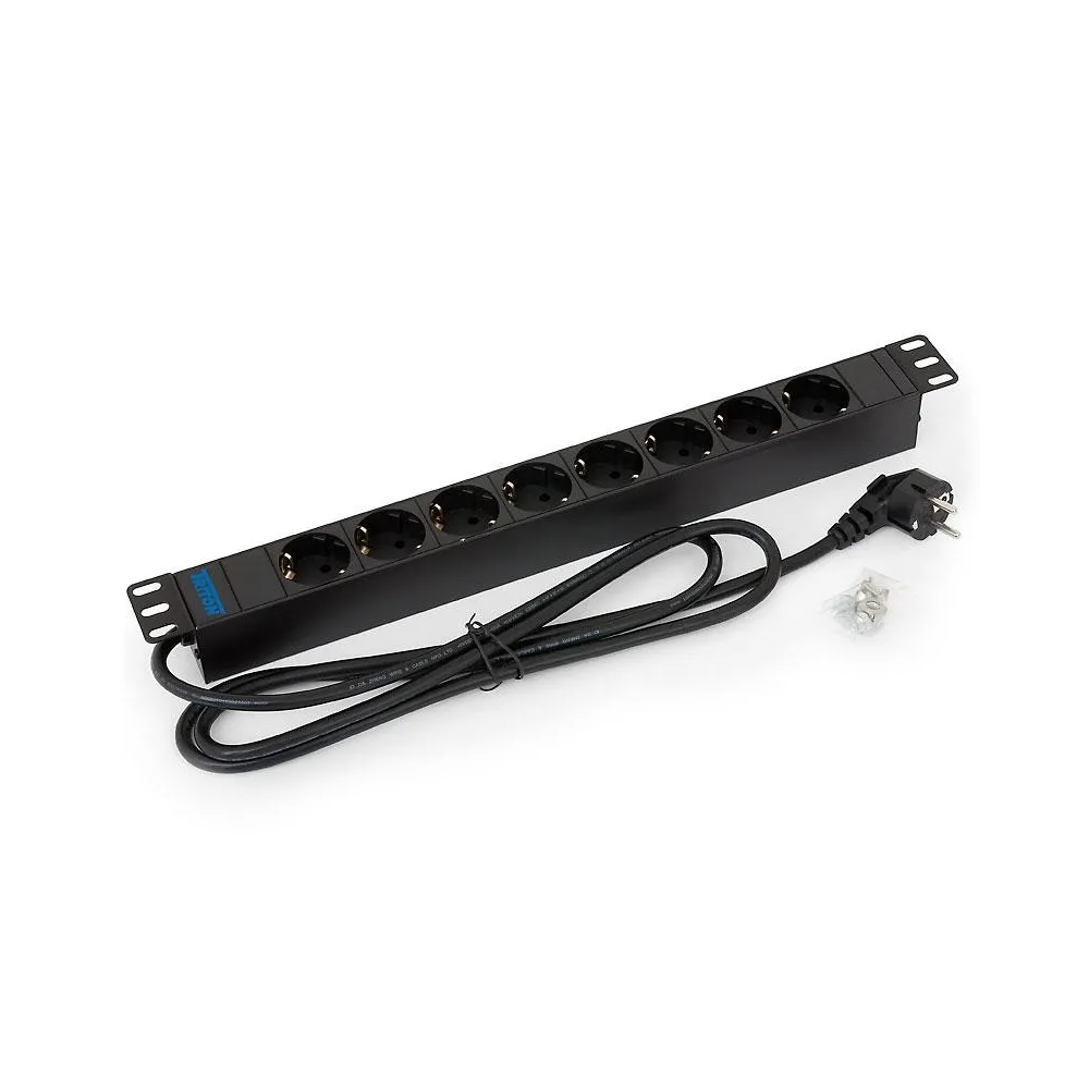 Pdu triton 19‘‘ distribution panel 1u 8 sockets din standard Triton - 1