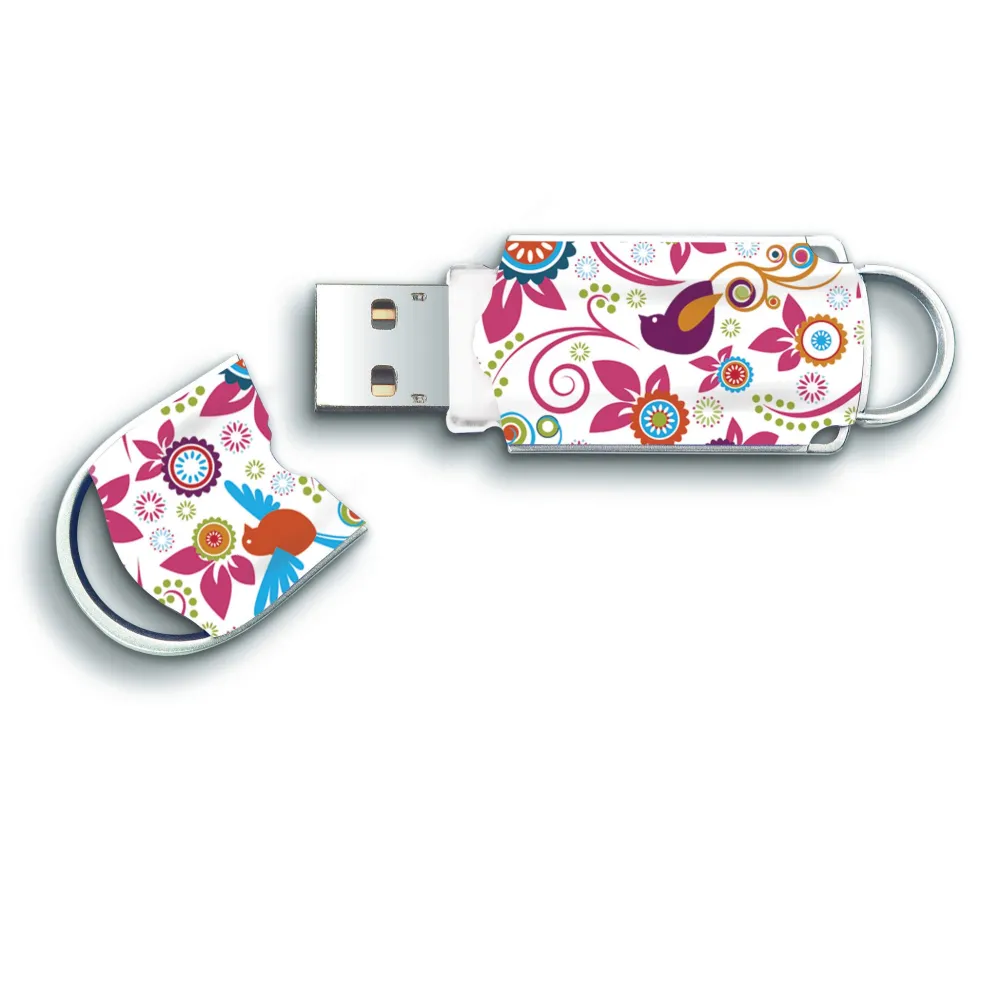 Integral 16GB XPRESSION USB FLASH DRIVE - BIRDS PATTERN memorii flash USB 16 Giga Bites USB Tip-A 2.0 Multicolor Integral - 1
