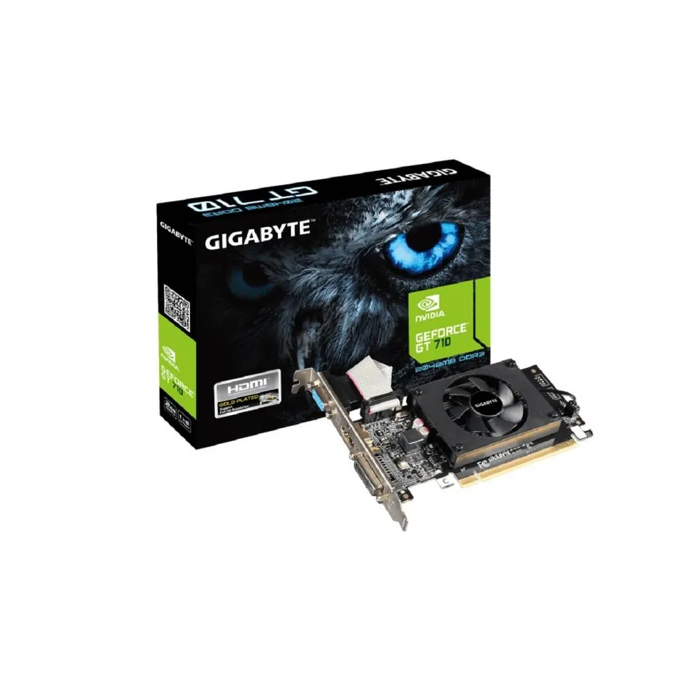 Placa video gigabyte nvidia n710d3-2gl 2.0 gt710 pci-e 2048mb ddr3 Gigabyte - 1