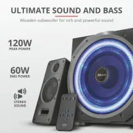 Boxe stereo gxt 688 torro illuminated 2.1 speaker set  specifications Trust - 1