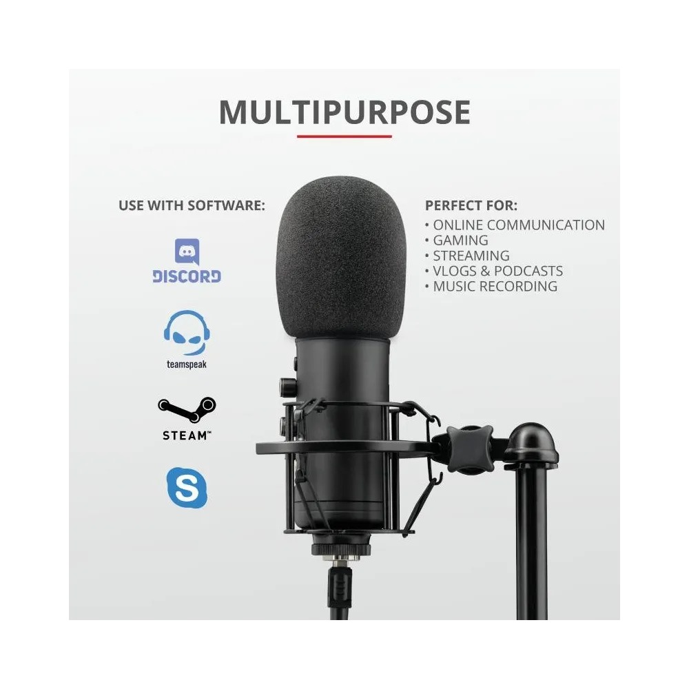 Microfon gxt256 exxo streaming mic usb  specifications general application home Trust - 1