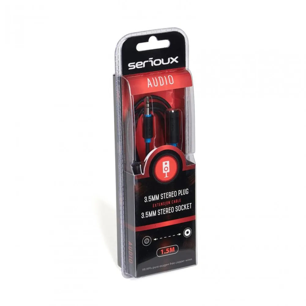 Cablu prelungitor audio serioux jack stereo 3.5mm tata - jack Serioux - 1