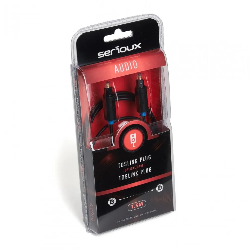 Cablu audio optic serioux  conectori toslink tata-tata 1.5m negru Serioux - 1