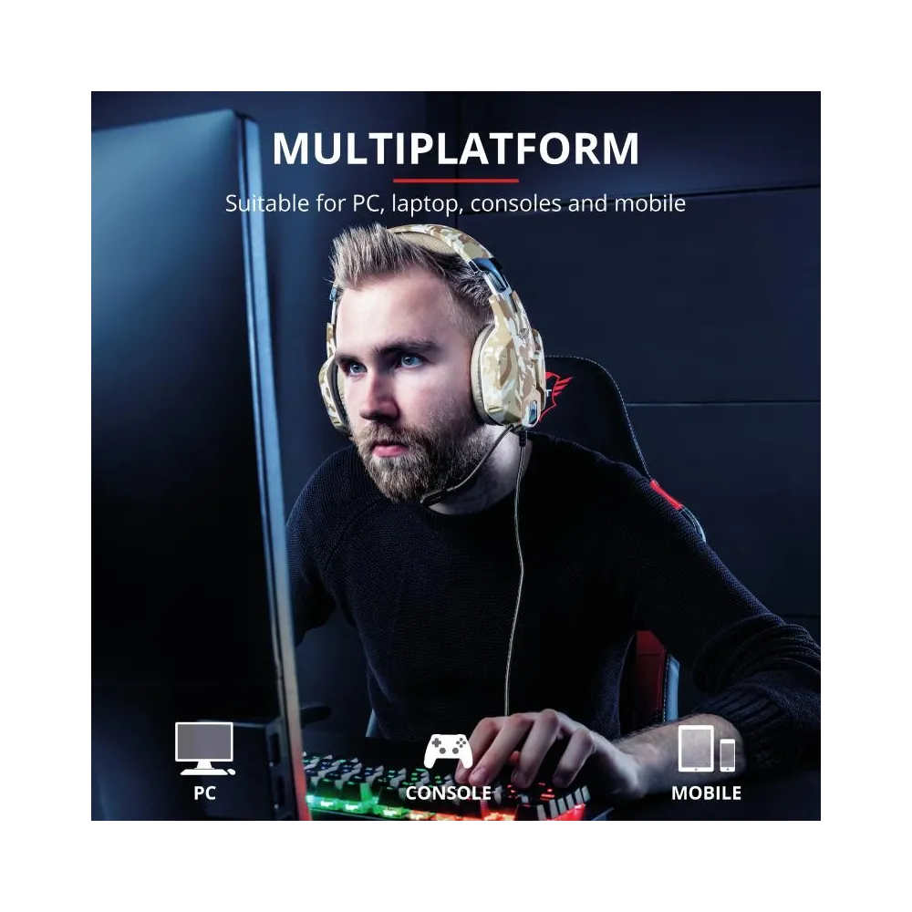 Casti cu microfon trust gxt 322d carus gaming headset - Trust - 1