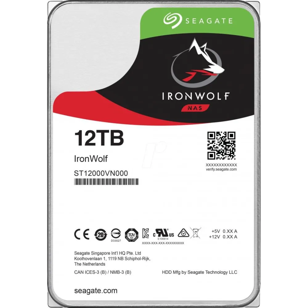 Hard disk  Seagate Ironwolf 12TB   SATA III   7200RPM  3.5" Seagate - 1