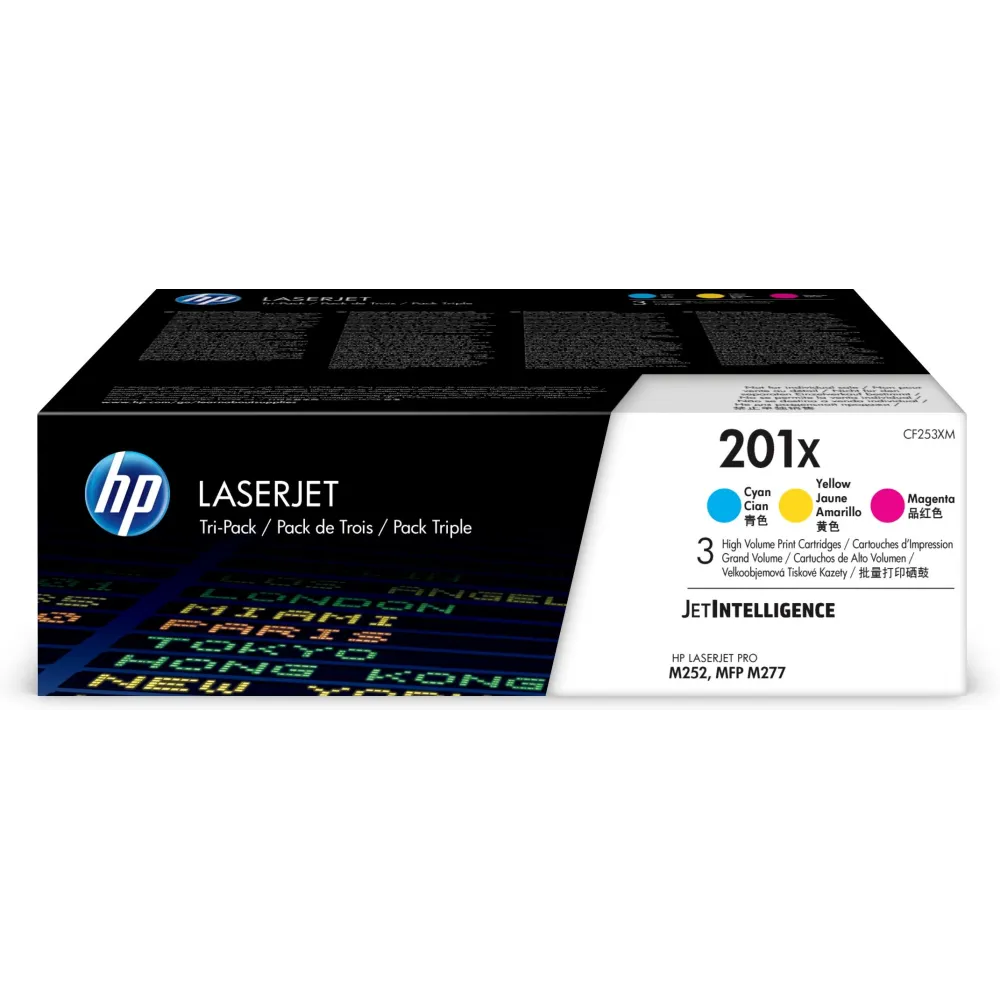 Toner HP 201X Tri-Pack Color Cyan/Magenta/Yellow Hp - 1