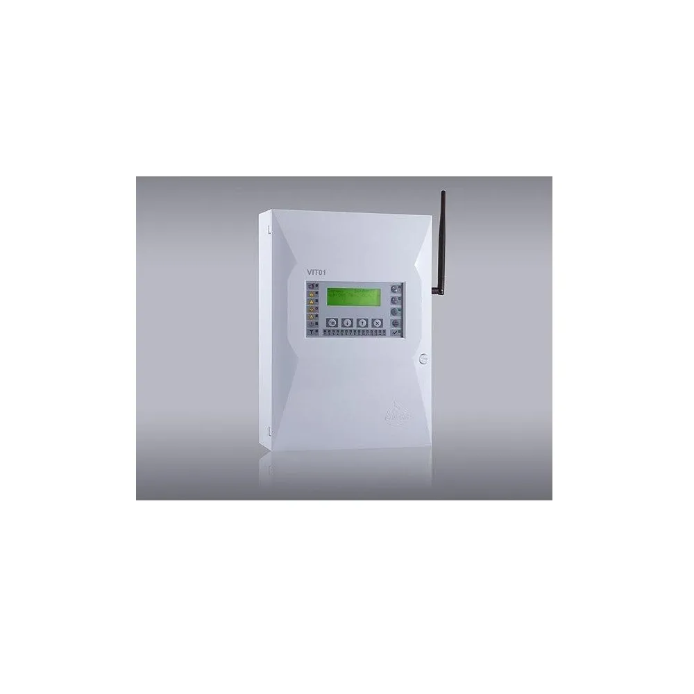 Wireless addressable fire alarm control panel vit01:- up to 32 Unipos - 1
