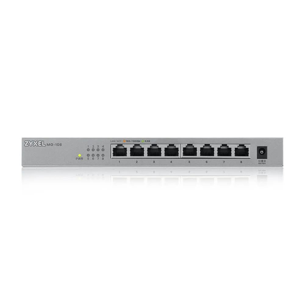 Zyxel MG-108 Fara management 2.5G Ethernet (100/1000/2500) Oțel Zyxel - 1