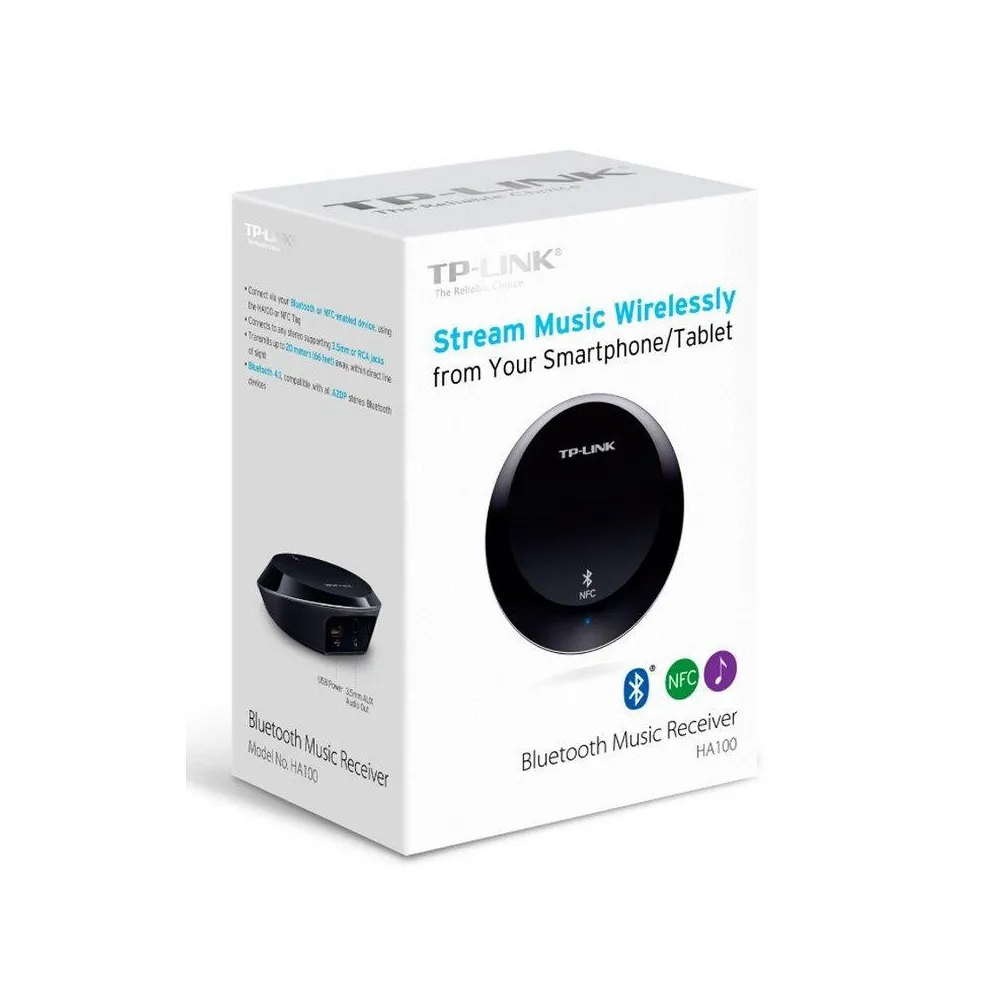 Bluetooth tp-link ha100 bluetooth music receiver power adapter 3.5mmto 3.5mm Tp-link - 1