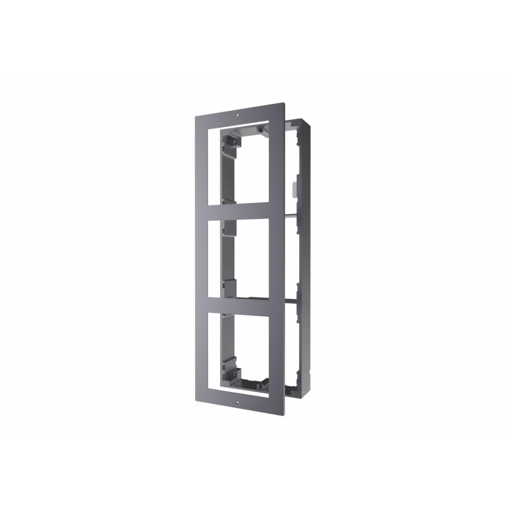 Panou frontal pentru 3 module videointerfon modular hikvision ds-kd-acw3 permite Hikvision - 1