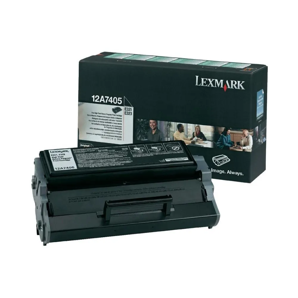 Toner lexmark 12a7405 black 6 k e321  e323  e323n Lexmark - 1
