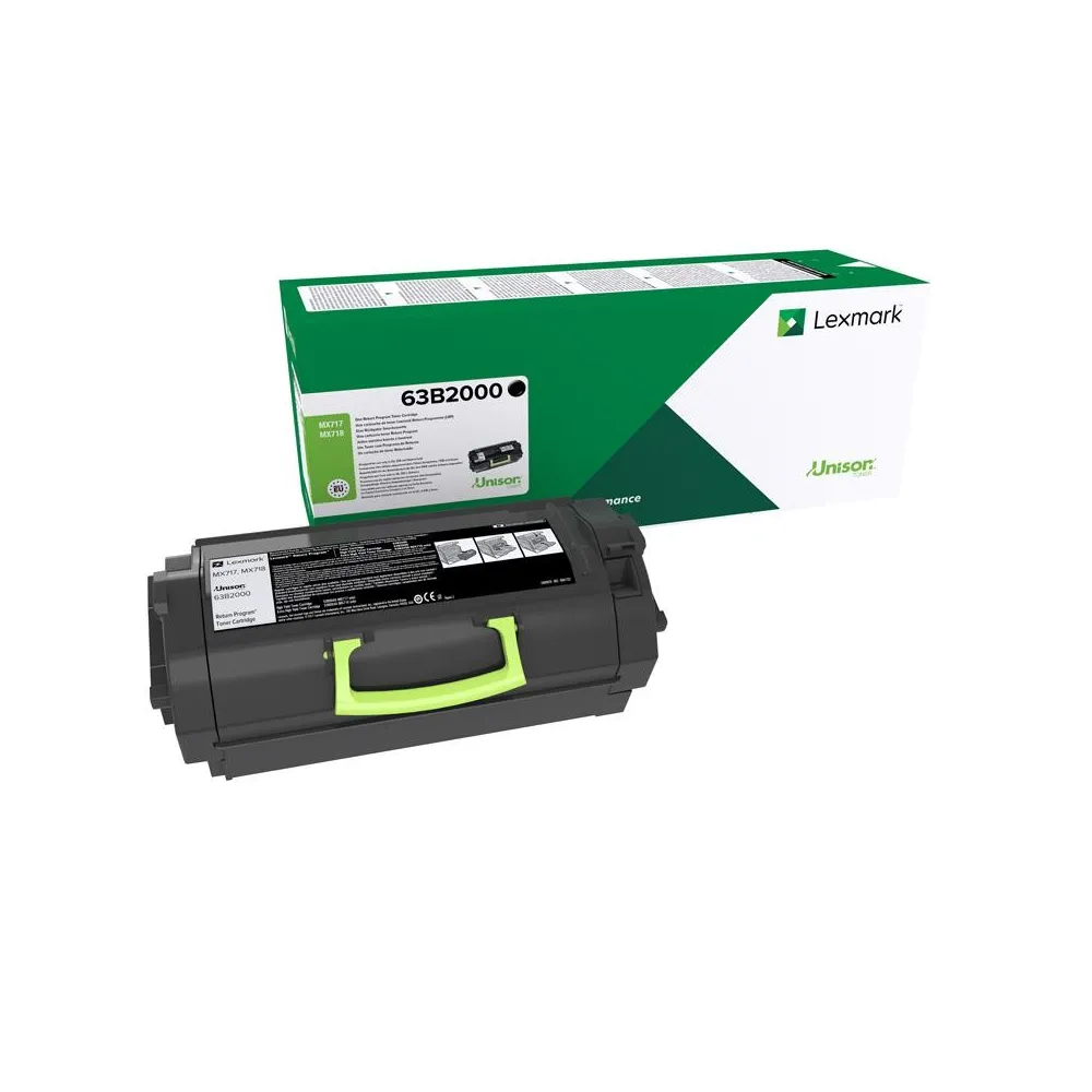 Toner Lexmark 63B2000 Black Lexmark - 1