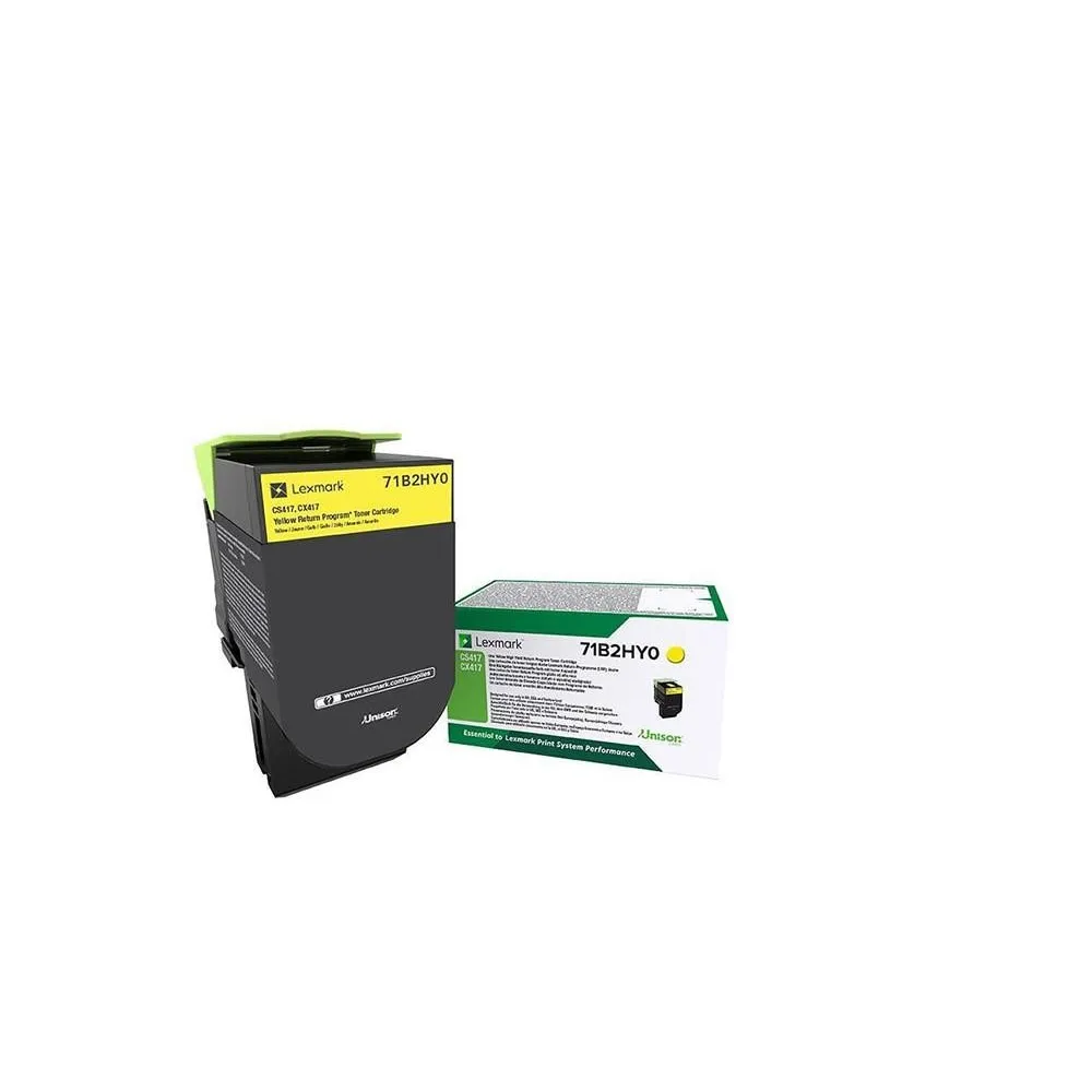 Toner lexmark 71b2hy0 yellow return program 3.5kcx417de cx517de cs417dn cs517de Lexmark - 1