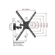 Suport perete barkan full motion tv wall mount 13-58  5 Barkan - 1
